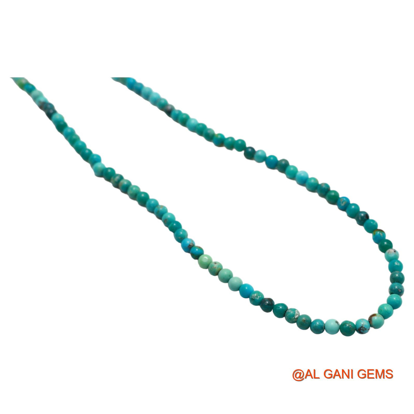 Rondelle Smooth December Turquoise Beads Dainty Celestial Boho Necklace BT-29