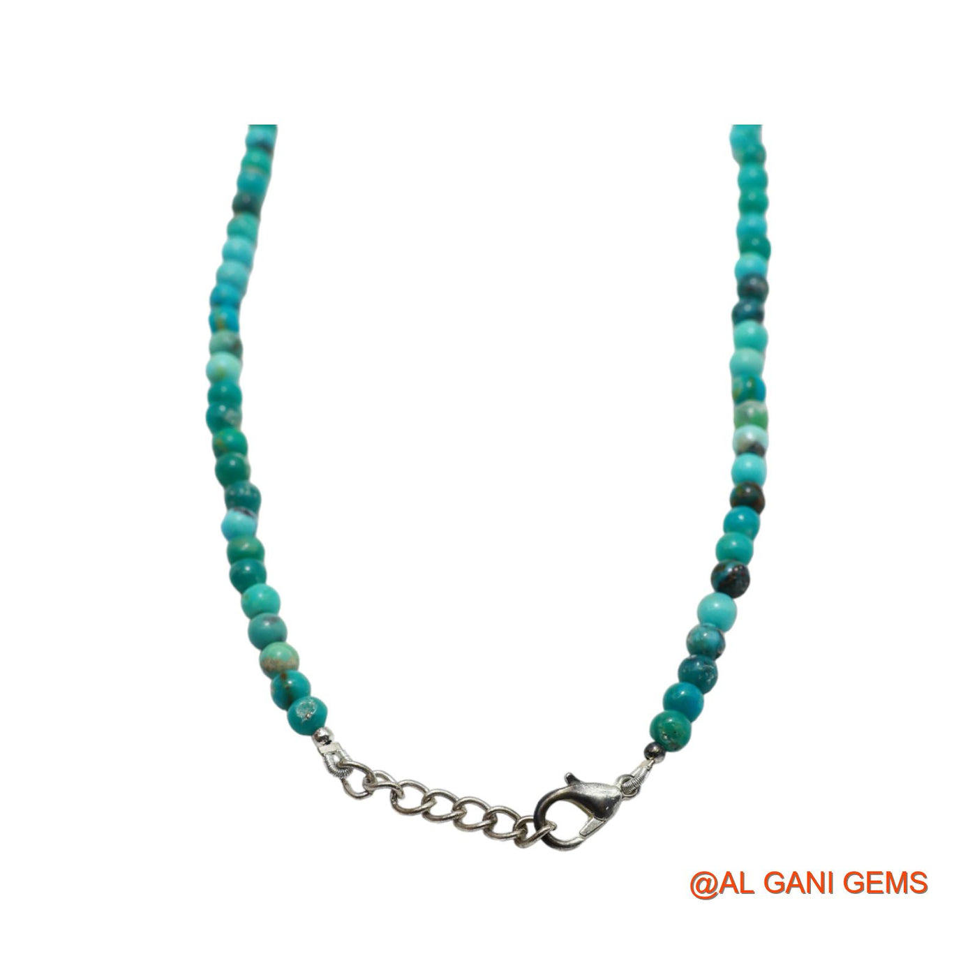 Rondelle Smooth December Turquoise Beads Dainty Celestial Boho Necklace BT-29