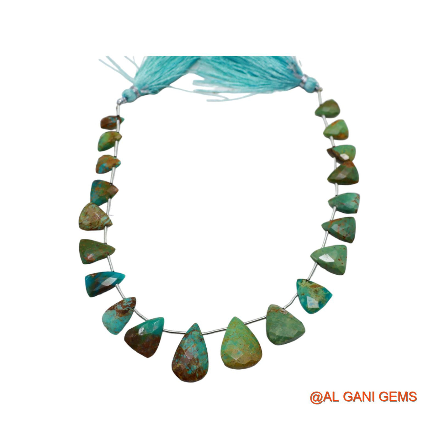 Teardrop Faceted Loose Beads Strand For Jewelry Making 7X8 TO 11X19 MM Natural Sky Blue Turquoise 8" BT-53