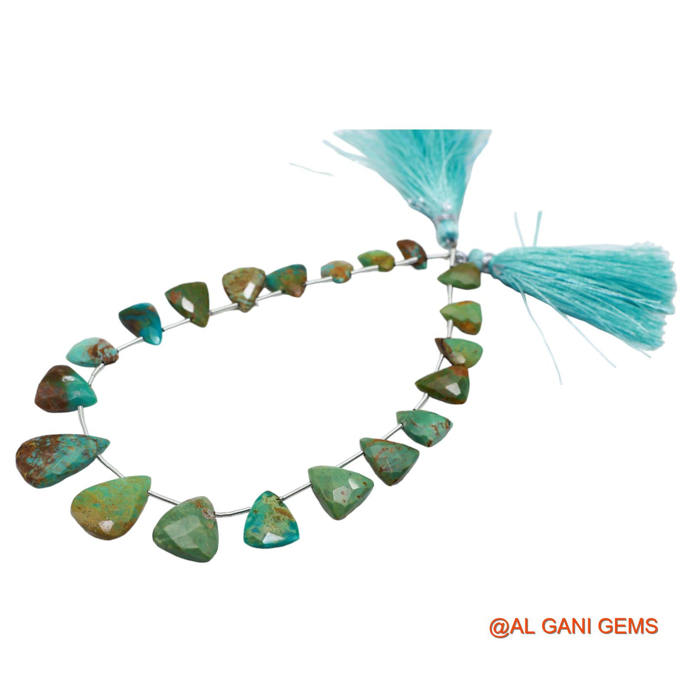 Teardrop Faceted Loose Beads Strand For Jewelry Making 7X8 TO 11X19 MM Natural Sky Blue Turquoise 8" BT-53