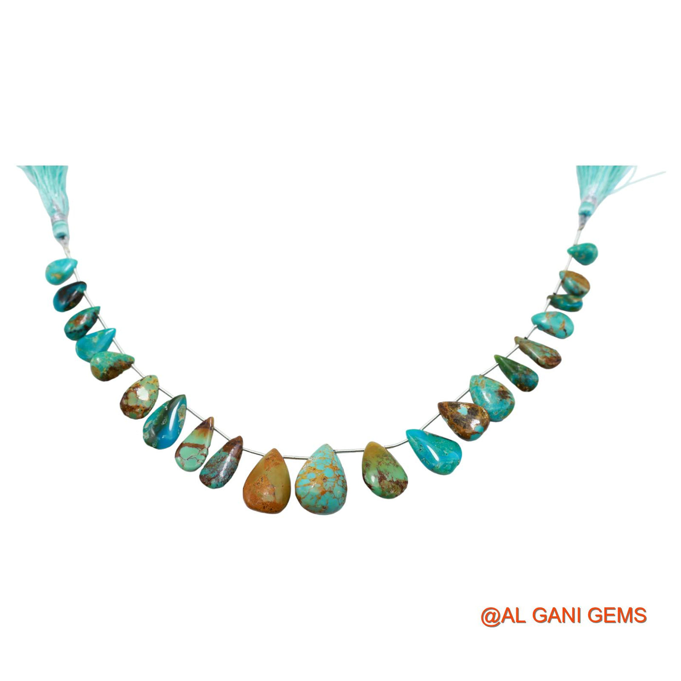 7X10 TO 13X10 MM Teardrop Beads Strand For Jewelry Making Natural Sky Blue Turquoise Gemstone 8" BT-67