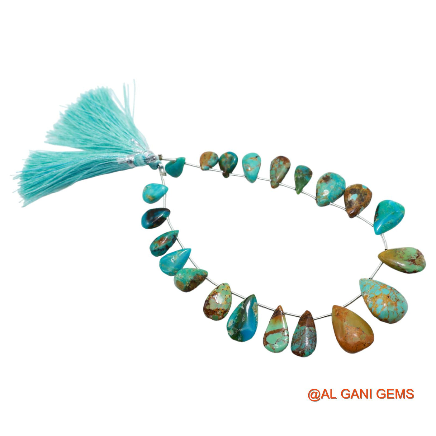 7X10 TO 13X10 MM Teardrop Beads Strand For Jewelry Making Natural Sky Blue Turquoise Gemstone 8" BT-67