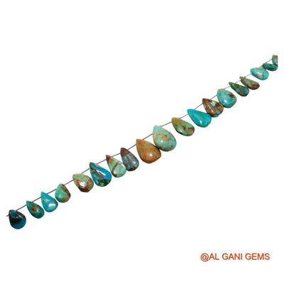 7X10 TO 13X10 MM Teardrop Beads Strand For Jewelry Making Natural Sky Blue Turquoise Gemstone 8" BT-67