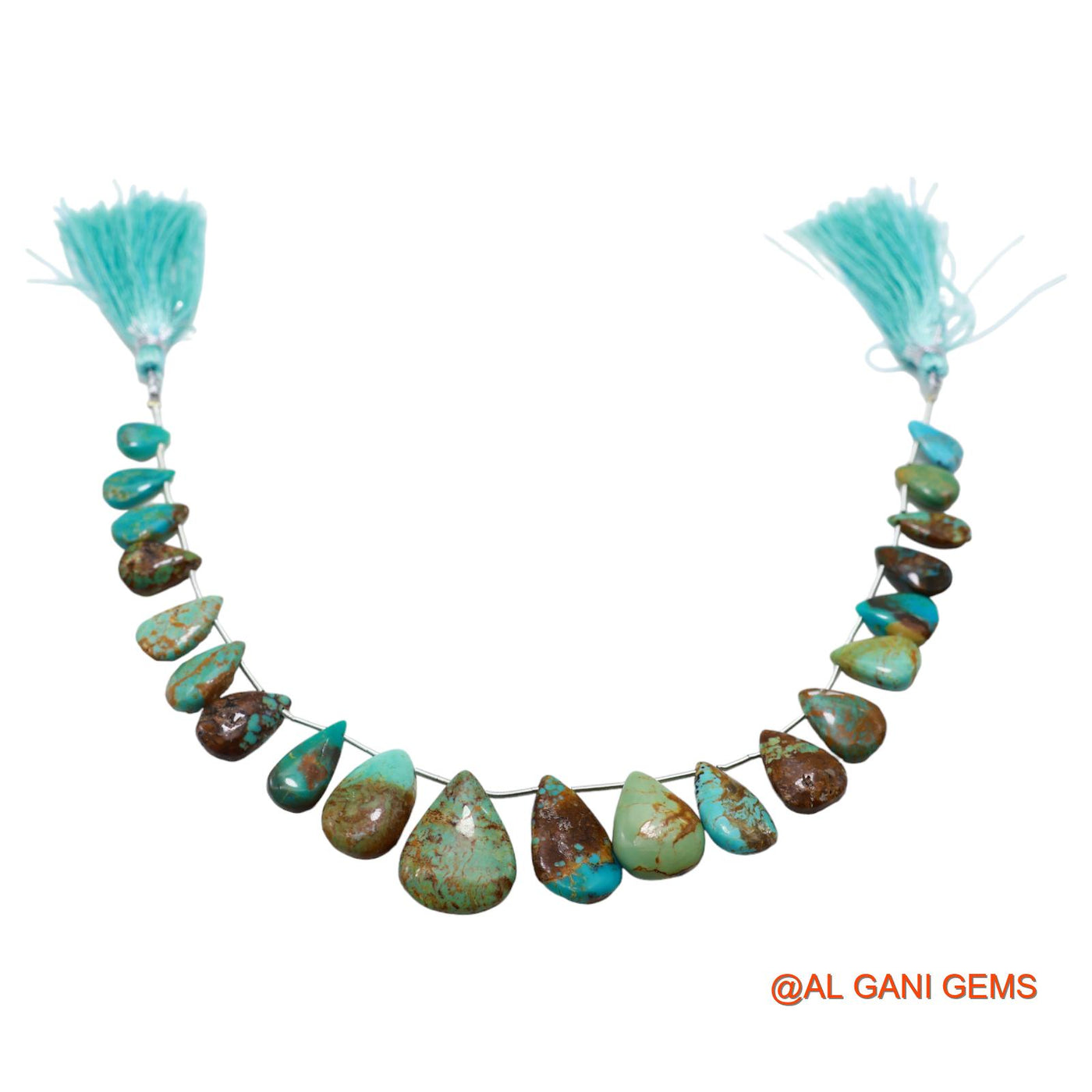 Natural Turquoise Beads 6X9 TO 16X20 MM Smooth Teardrop Sky Blue Loose Strand 8" For Healing BT-70