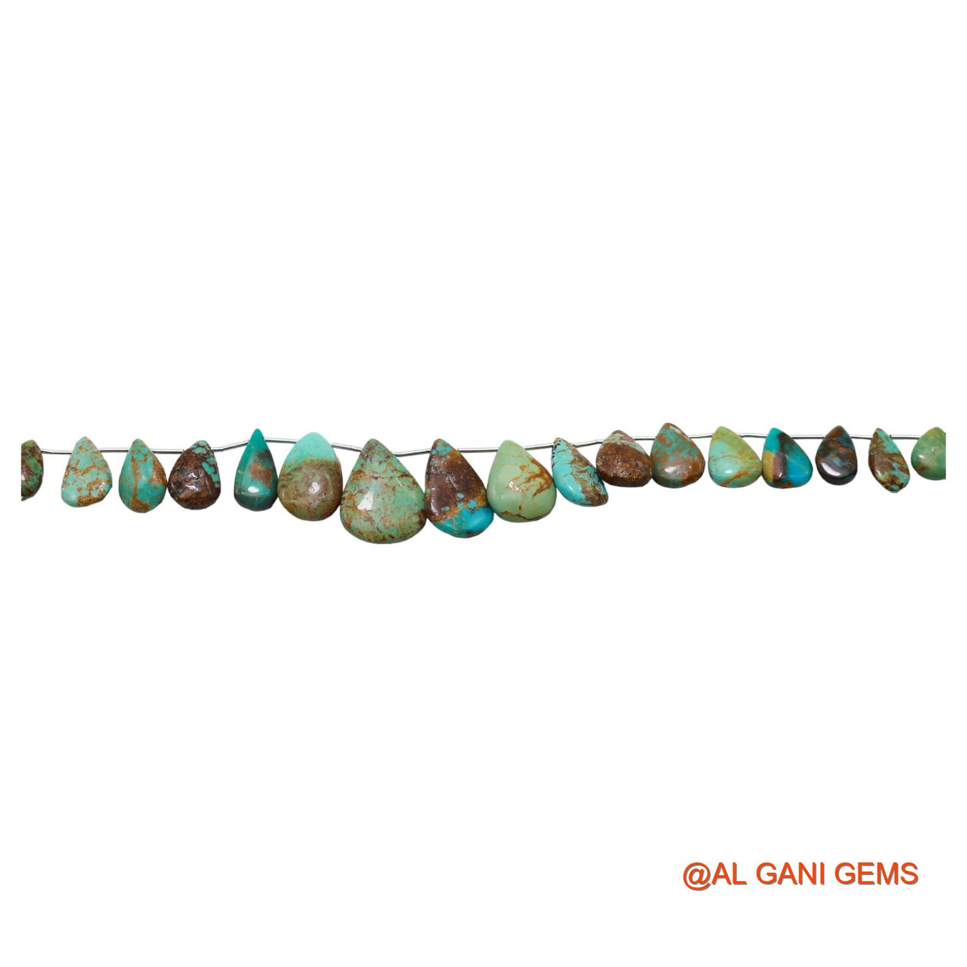 Natural Turquoise Beads 6X9 TO 16X20 MM Smooth Teardrop Sky Blue Loose Strand 8" For Healing BT-70