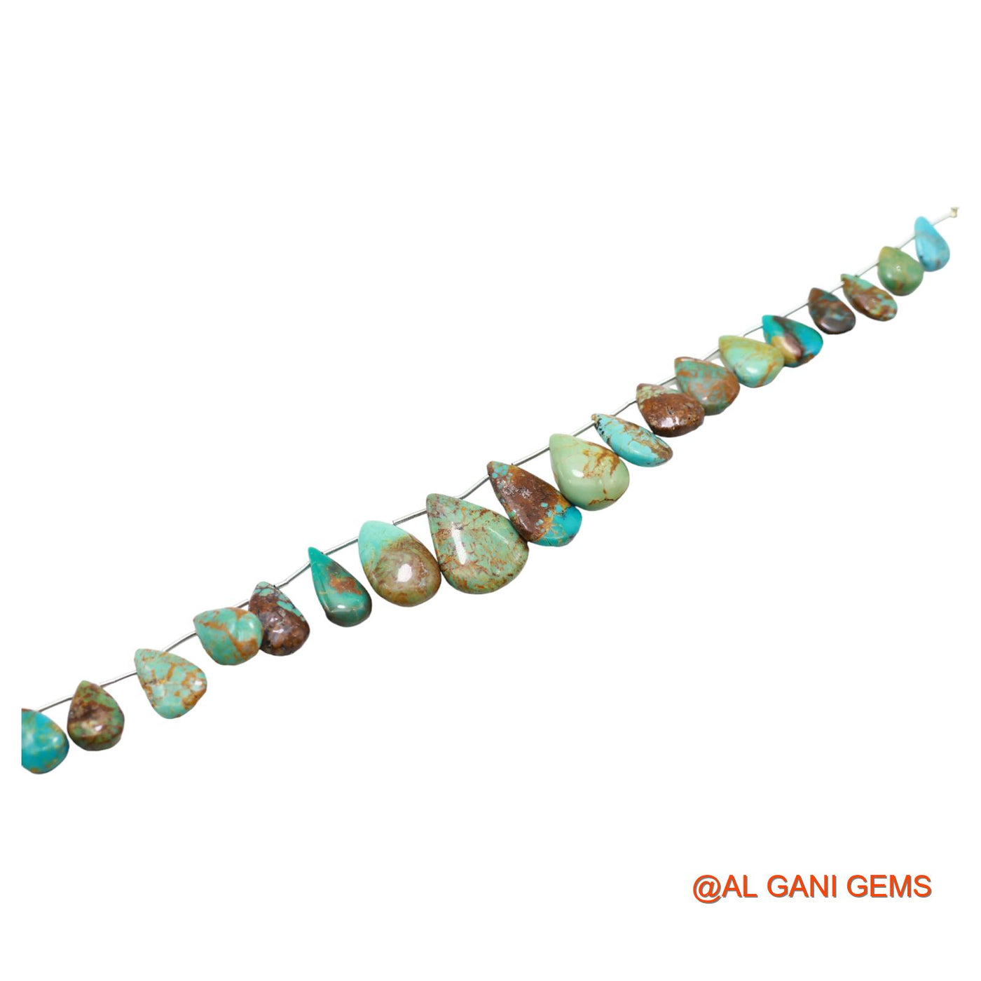 Natural Turquoise Beads 6X9 TO 16X20 MM Smooth Teardrop Sky Blue Loose Strand 8" For Healing BT-70