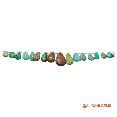 Teardrop Smooth 6X9 TO 15X23 MM Beads Natural Blue Turquoise Gemstone Strands For Jewelry 8" BT-74