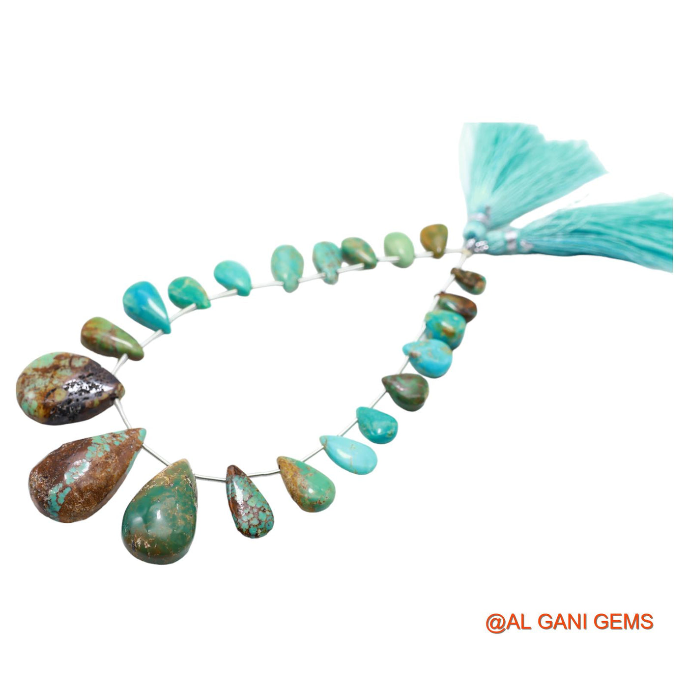 5X9 TO 14X26 MM Teardrop Beads Strand For Jewelry Making Natural Sky Blue Turquoise Gemstone 8" BT-82