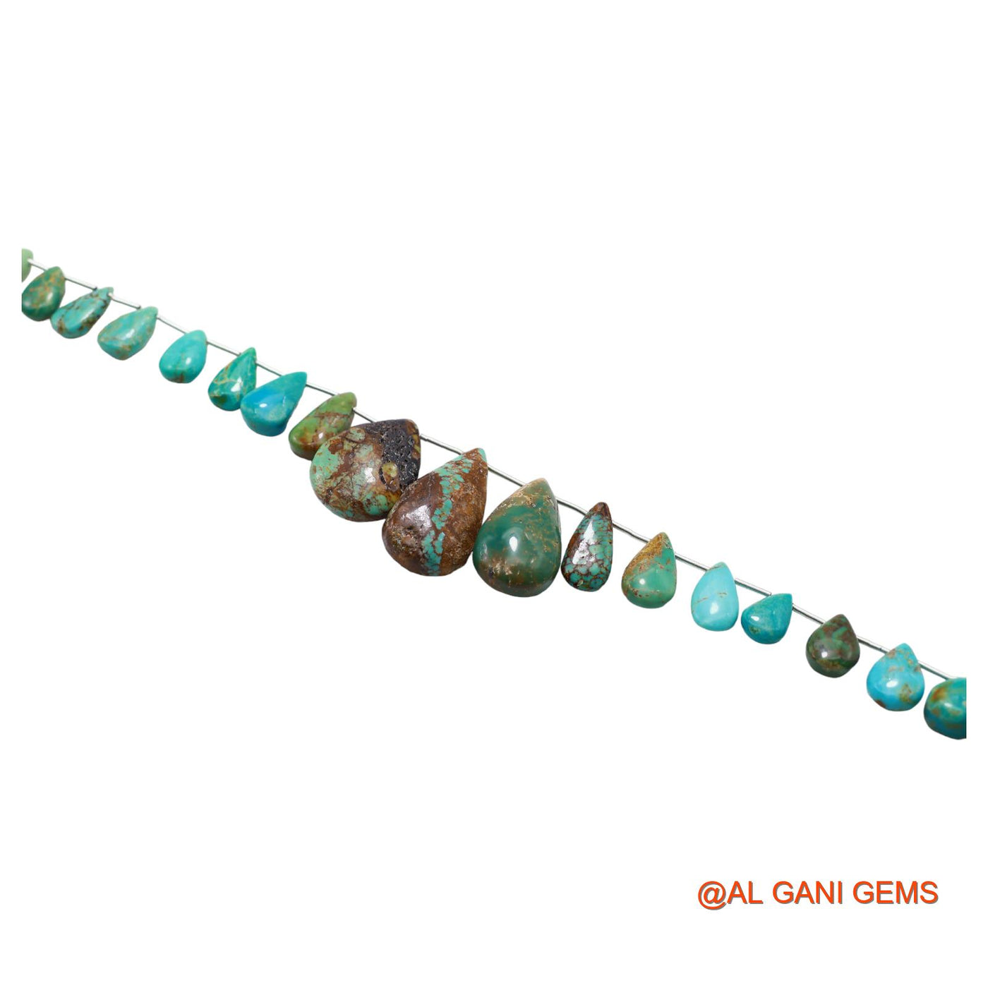 5X9 TO 14X26 MM Teardrop Beads Strand For Jewelry Making Natural Sky Blue Turquoise Gemstone 8" BT-82