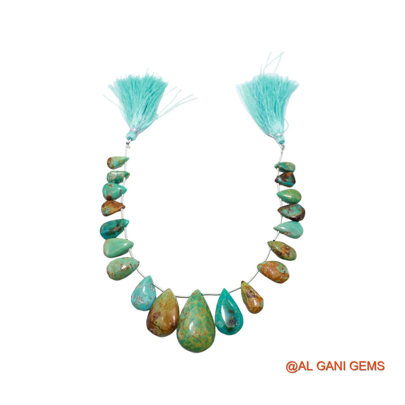 Natural Turquoise Beads 6X11 TO 16X28 MM Smooth Teardrop Sky Blue Loose Strand 8" For Healing BT-85