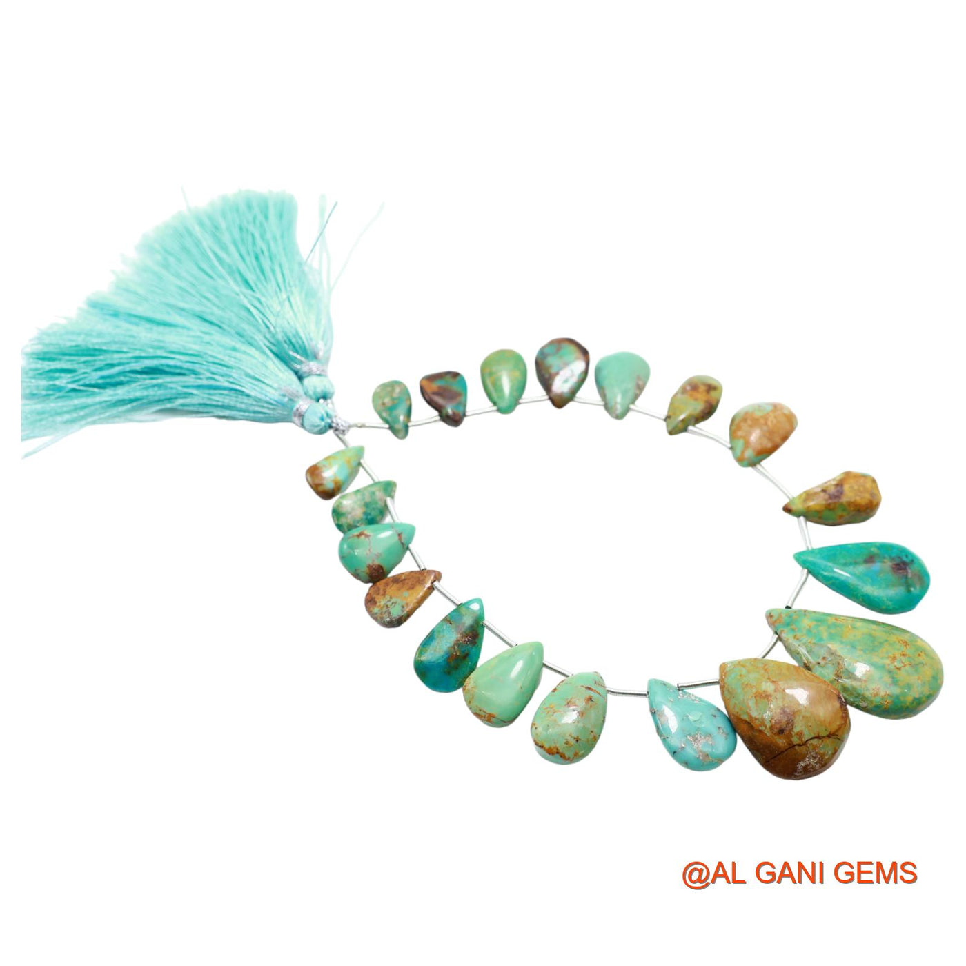 Natural Turquoise Beads 6X11 TO 16X28 MM Smooth Teardrop Sky Blue Loose Strand 8" For Healing BT-85