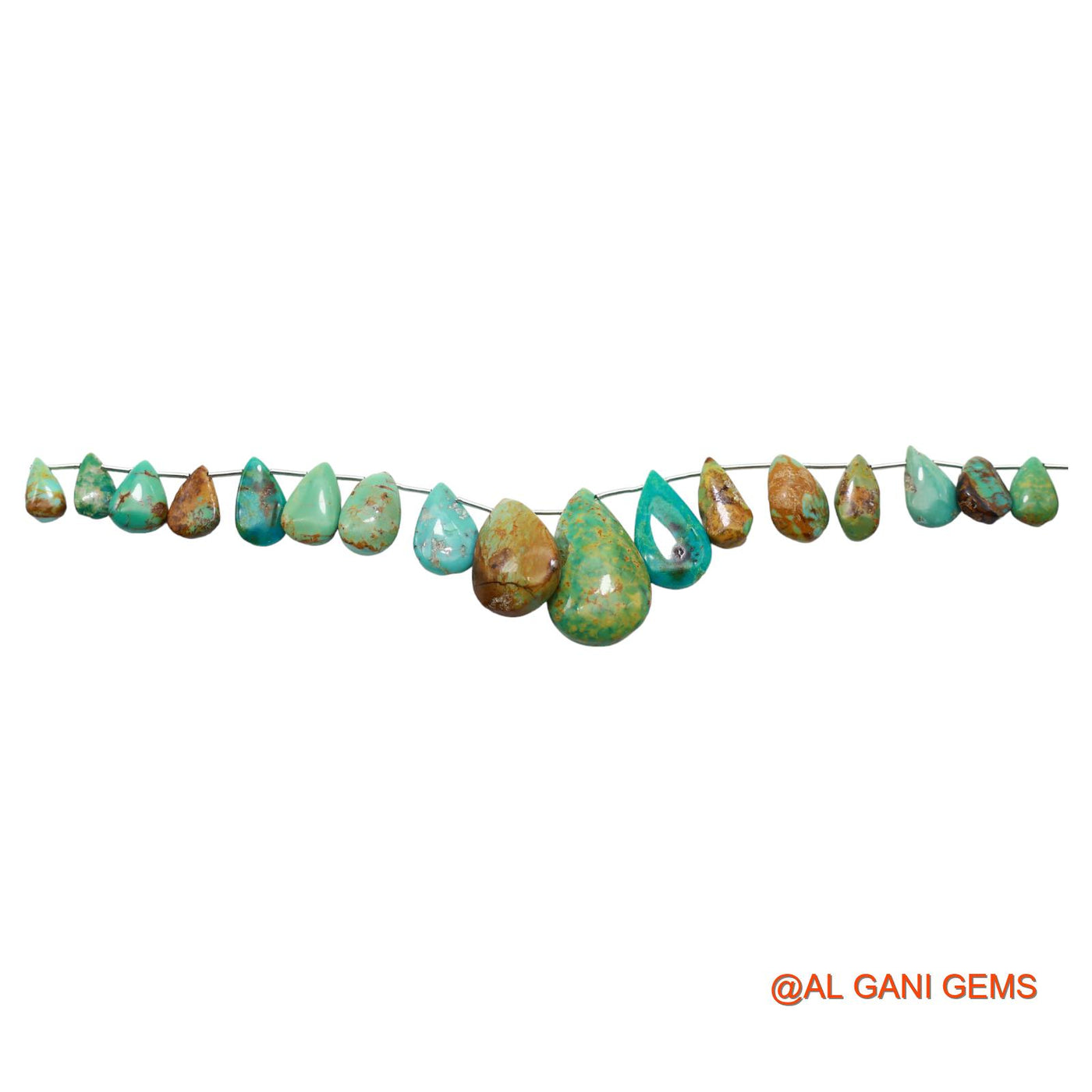 Natural Turquoise Beads 6X11 TO 16X28 MM Smooth Teardrop Sky Blue Loose Strand 8" For Healing BT-85