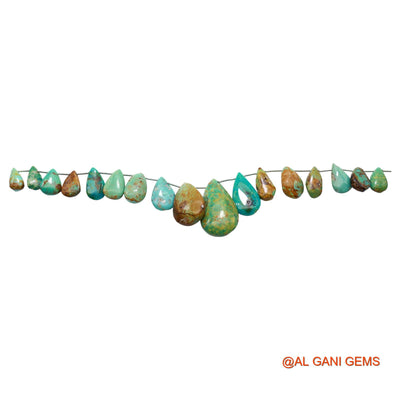 Natural Turquoise Beads 6X11 TO 16X28 MM Smooth Teardrop Sky Blue Loose Strand 8" For Healing BT-85