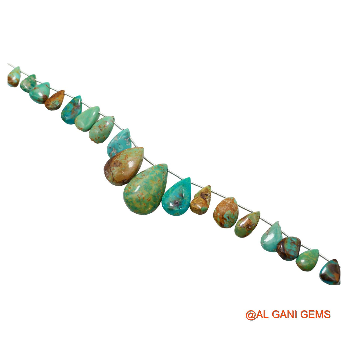 Natural Turquoise Beads 6X11 TO 16X28 MM Smooth Teardrop Sky Blue Loose Strand 8" For Healing BT-85
