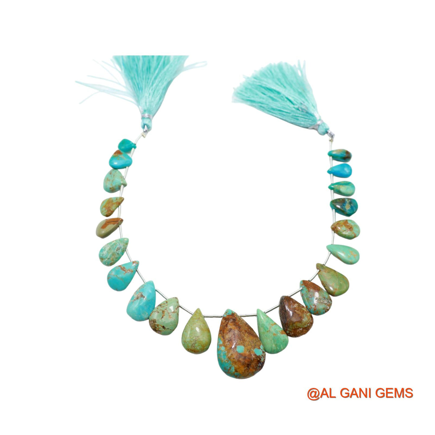 Natural Turquoise Beads 6X9 TO 17X26 MM Smooth Teardrop Sky Blue Loose Strand 8" For Healing BT-90