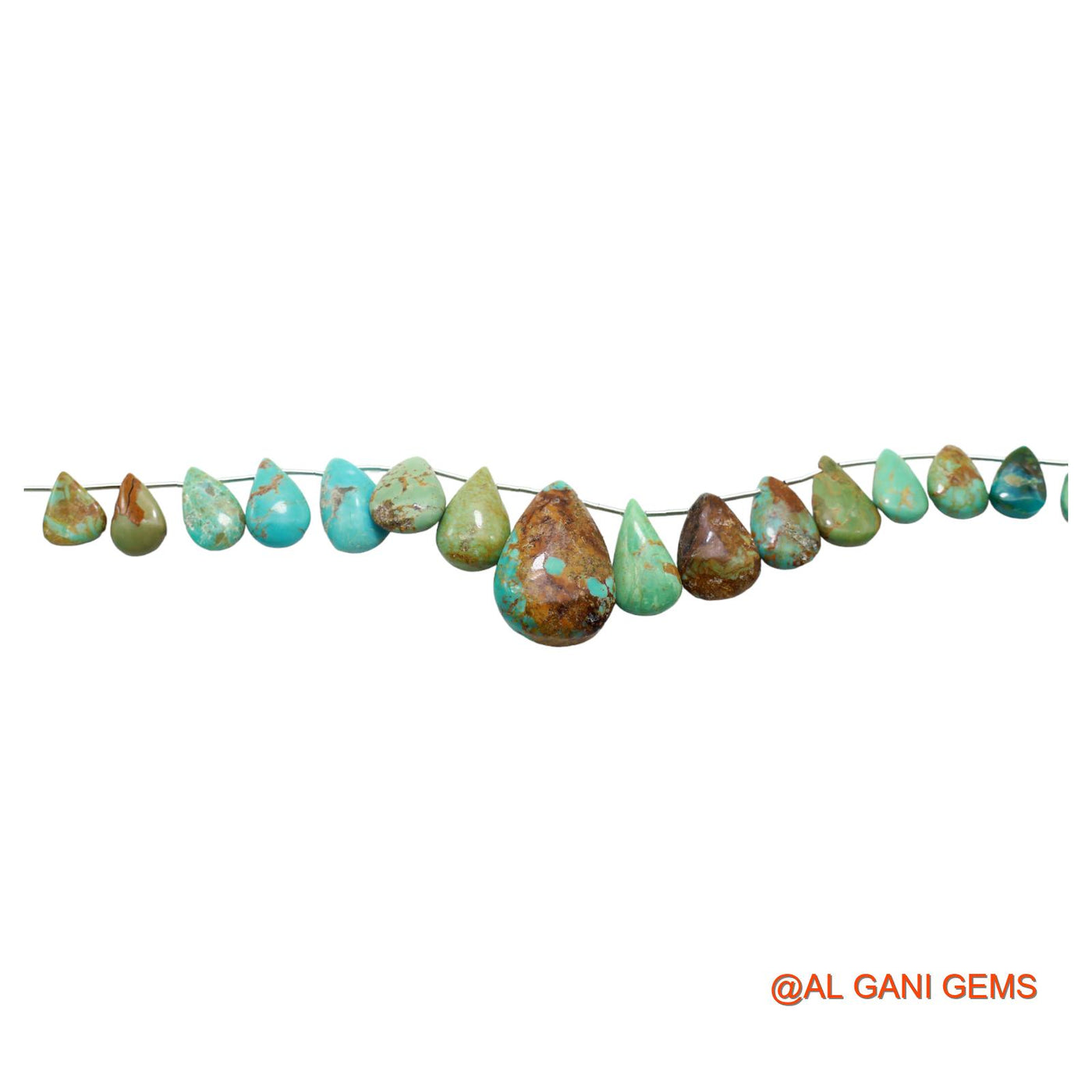 Natural Turquoise Beads 6X9 TO 17X26 MM Smooth Teardrop Sky Blue Loose Strand 8" For Healing BT-90