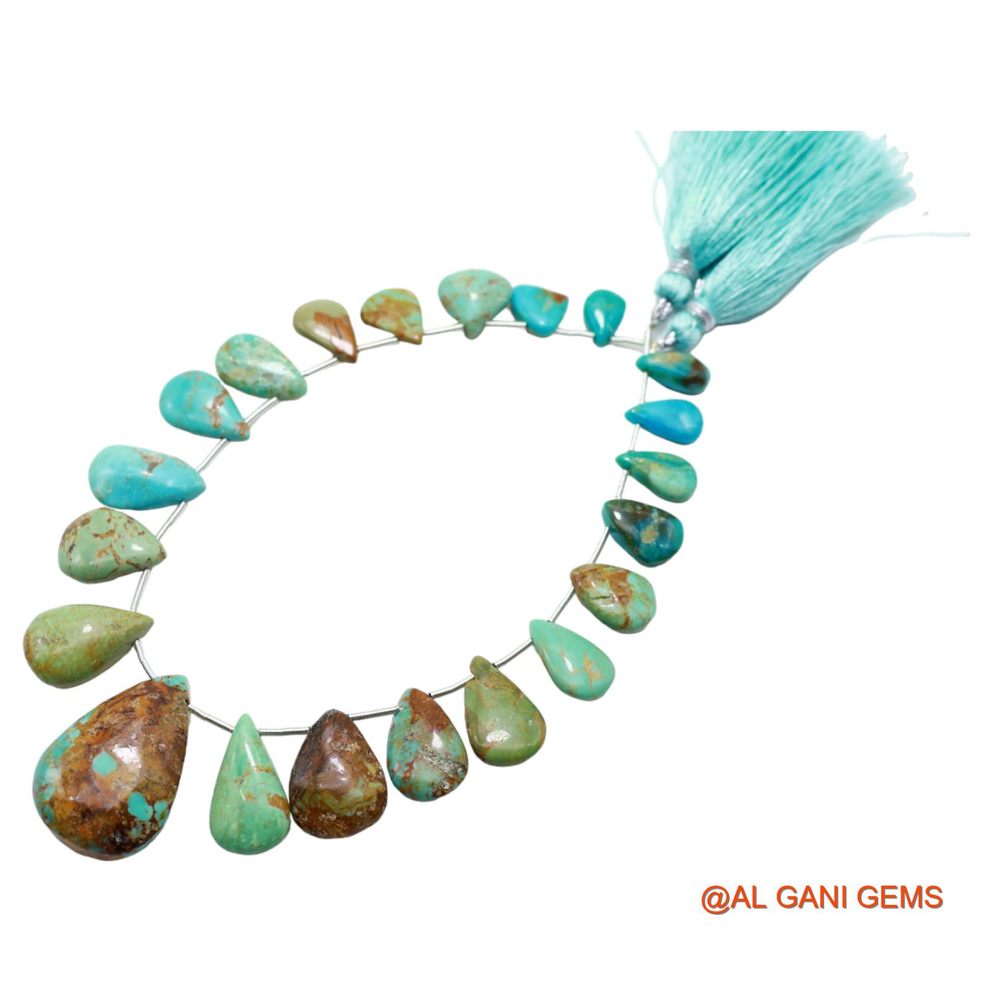 Natural Turquoise Beads 6X9 TO 17X26 MM Smooth Teardrop Sky Blue Loose Strand 8" For Healing BT-90
