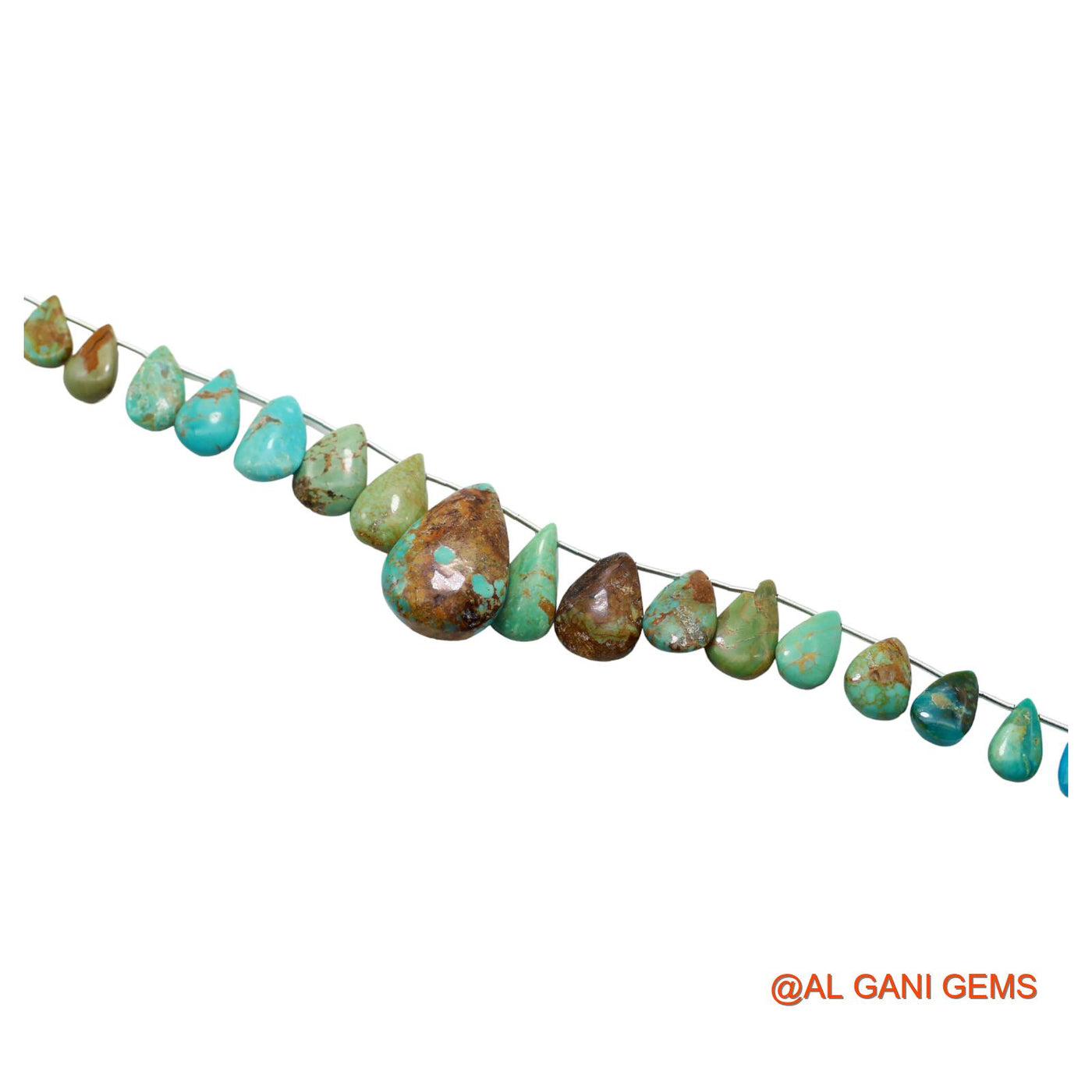 Natural Turquoise Beads 6X9 TO 17X26 MM Smooth Teardrop Sky Blue Loose Strand 8" For Healing BT-90