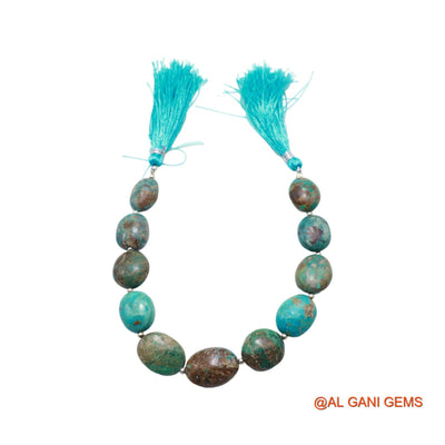 Natural Turquoise Beads 11X15 TO 14X19 MM Smooth Oval Sky Blue Loose Strand 8" For Healing BT-93