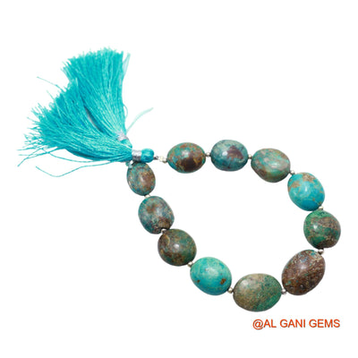 Natural Turquoise Beads 11X15 TO 14X19 MM Smooth Oval Sky Blue Loose Strand 8" For Healing BT-93