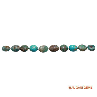 Natural Turquoise Beads 11X15 TO 14X19 MM Smooth Oval Sky Blue Loose Strand 8" For Healing BT-93