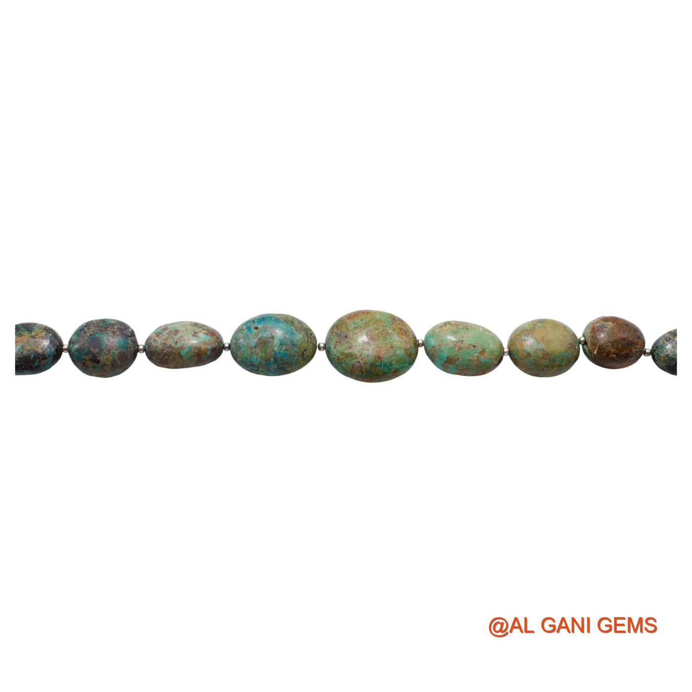 Rondelle Smooth December Turquoise Ruby Beads Dainty Antique Necklace BT-95