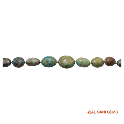 Rondelle Smooth December Turquoise Ruby Beads Dainty Antique Necklace BT-95