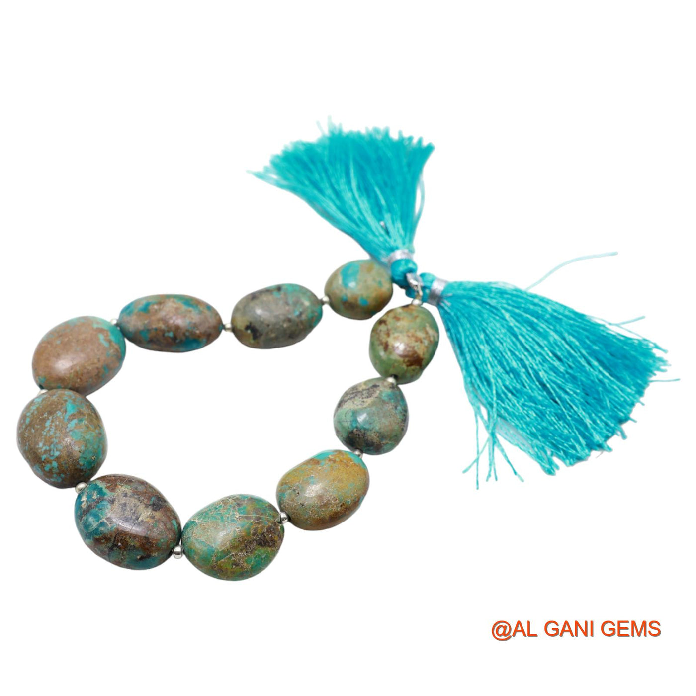 Oval Smooth Loose Beads Strand For Jewelry Making 13X15X10 TO 17X21X10 MM Natural Sky Blue Turquoise 8" BT-96
