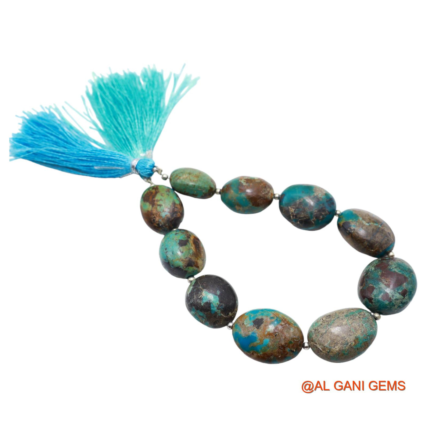 Oval Smooth Loose Beads Strand For Jewelry Making 12X15X8 TO 16X21X10 MM Natural Sky Blue Turquoise 8" BT-97