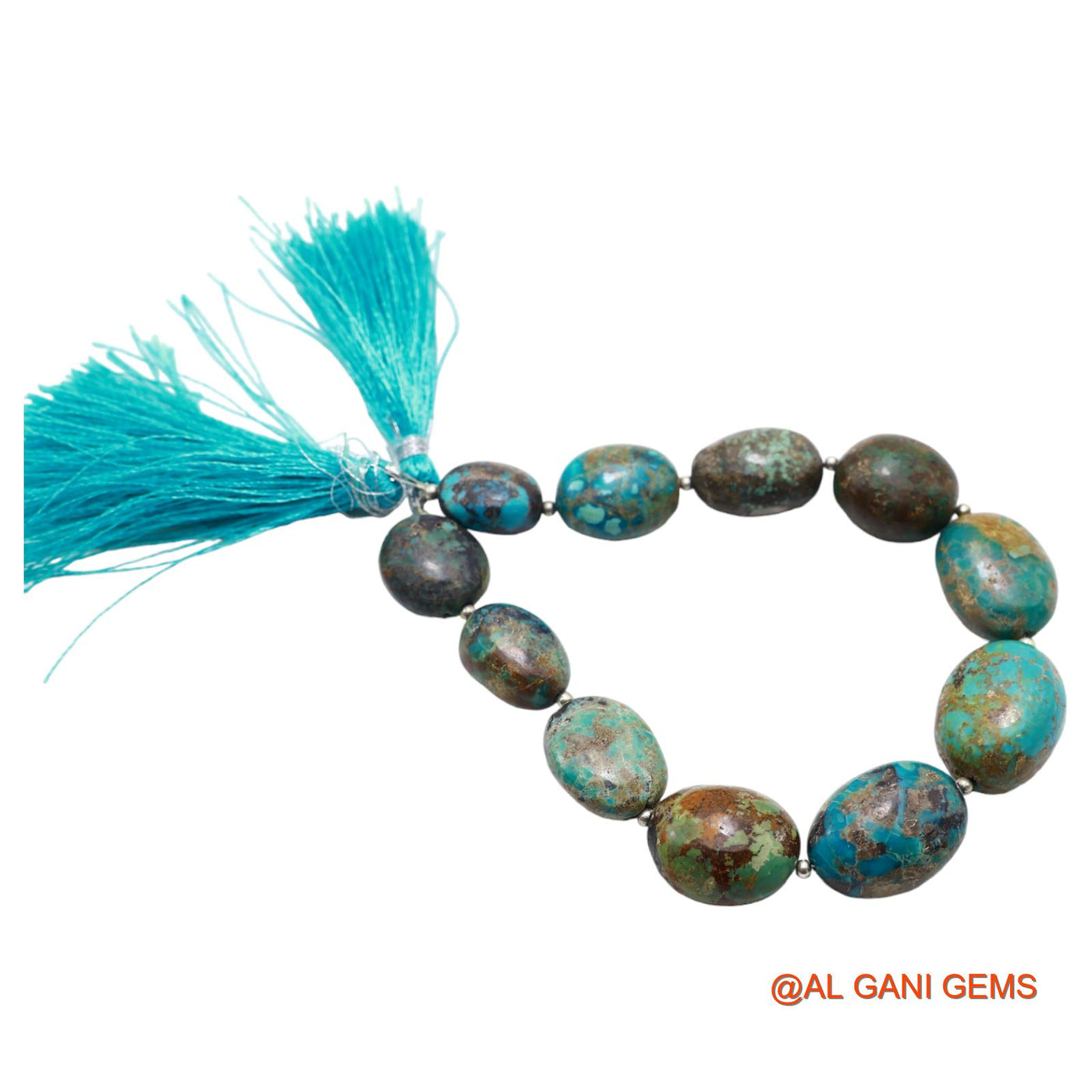 Natural Sky Blue Turquoise Loose Strand 14X12X8 TO 15X21X12 MM Oval Smooth Beads For Jewelry Craft 8" BT-98