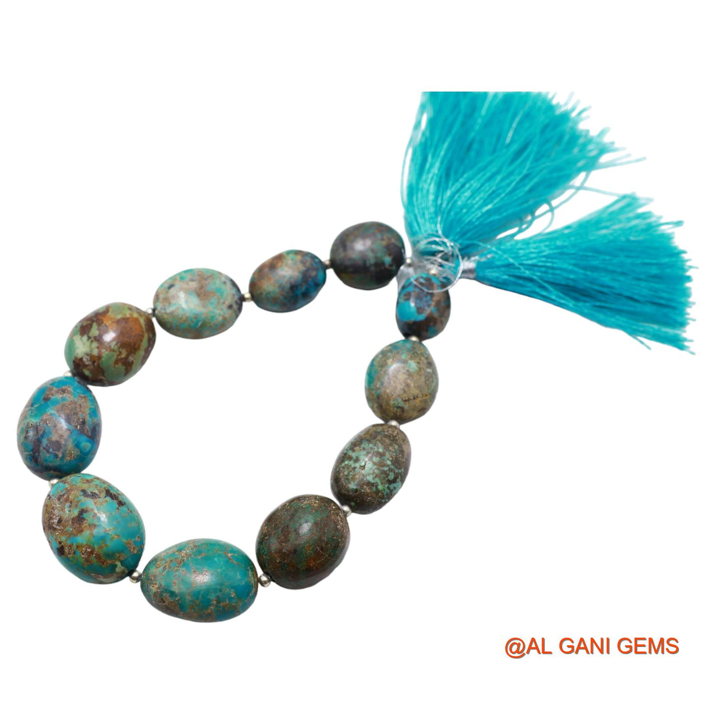 Natural Sky Blue Turquoise Loose Strand 14X12X8 TO 15X21X12 MM Oval Smooth Beads For Jewelry Craft 8" BT-98