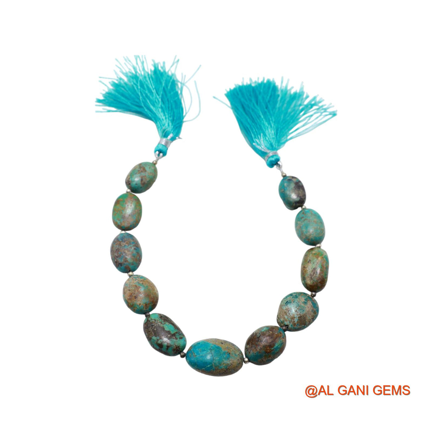 Oval Smooth Loose Beads Strand For Jewelry Making 11X15X7 TO 14X21X9 MM Natural Sky Blue Turquoise 8" BT-99