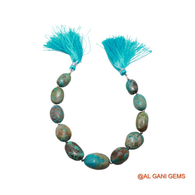 Oval Smooth Loose Beads Strand For Jewelry Making 11X15X7 TO 14X21X9 MM Natural Sky Blue Turquoise 8" BT-99