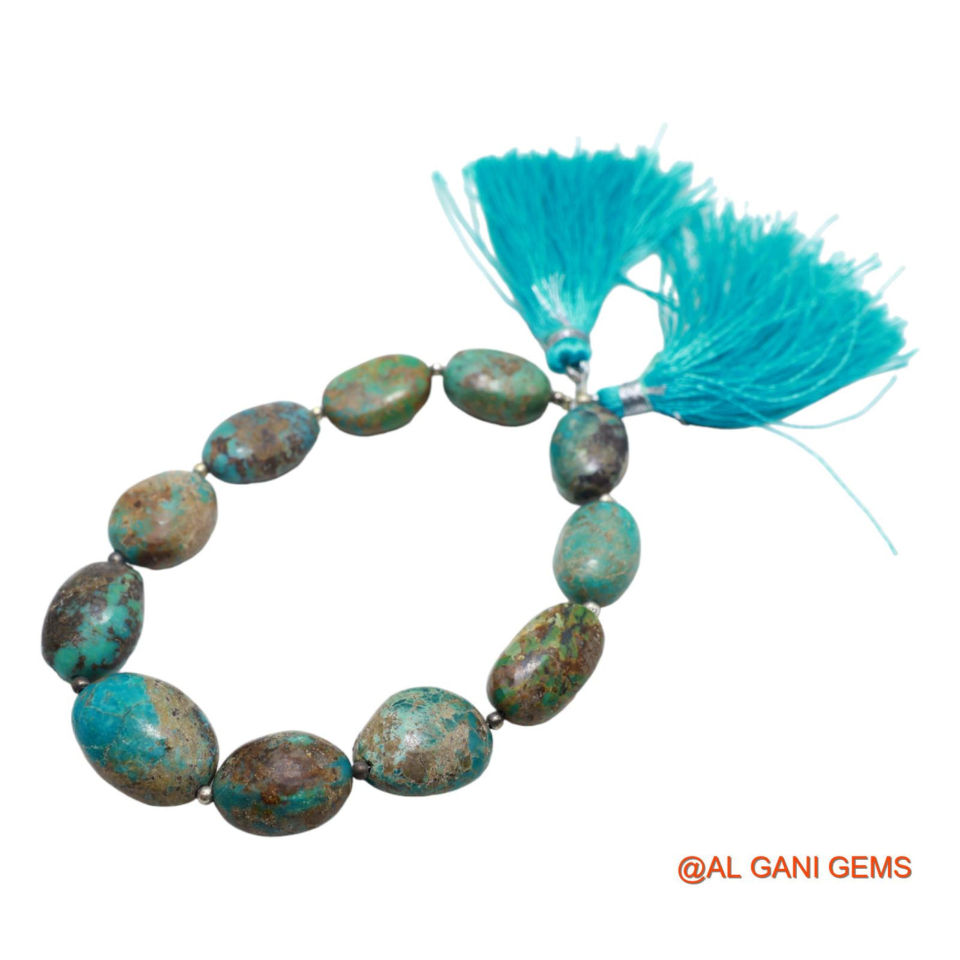 Oval Smooth Loose Beads Strand For Jewelry Making 11X15X7 TO 14X21X9 MM Natural Sky Blue Turquoise 8" BT-99