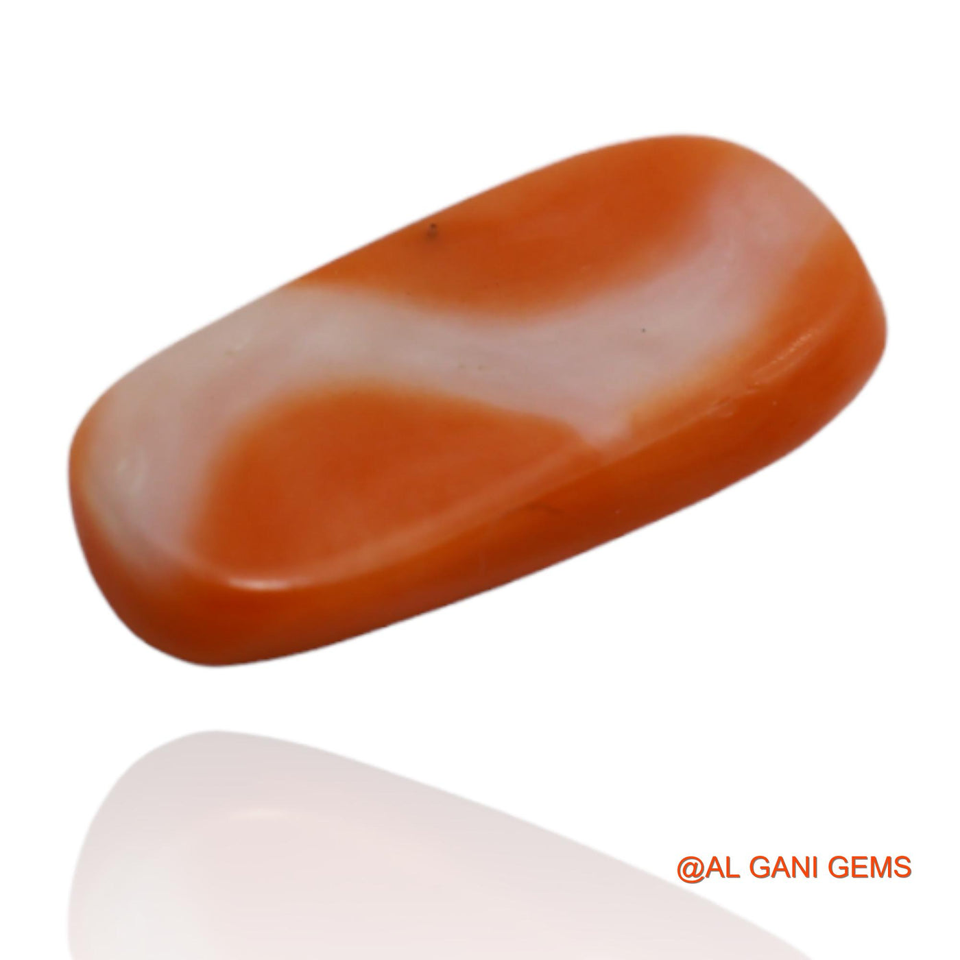 Natural coral Gemstone 4.35 Cts Loose Oval Cabochon From Taiwan 15x7x3 mm C-102