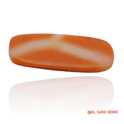2.85 Cts Natural Taiwan Coral Loose Gemstone Oval Cabochon 15x6x3 mm C-126