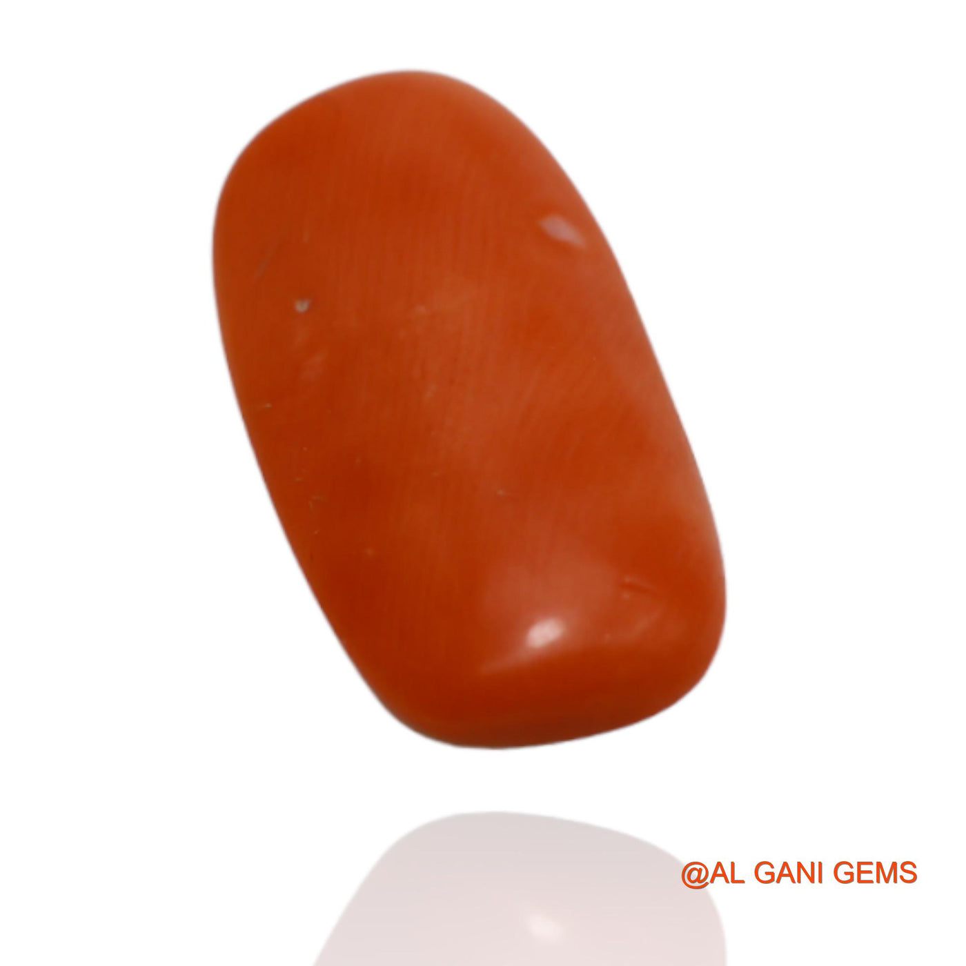 Natural Coral Gemstone 3.10 Cts Loose Oval Cabochon From Taiwan 16x8x2 mm C-12