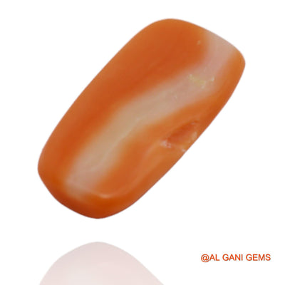 3.25 Cts Natural Taiwan Coral Loose Gemstone Oval Cabochon 15x7x2 mm C-145