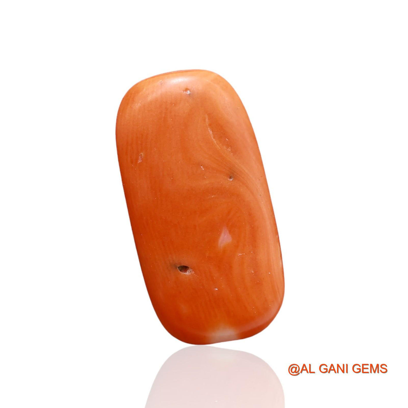 Natural Untreated Coral Loose Gemstone Oval Cabochon From Taiwan 6.25 Cts 17x9x5 mm C-199