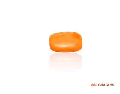3.00 Cts Unheated Taiwan Coral Loose Gemstone Oval Cabochon Natural 11x8x3 mm C-322