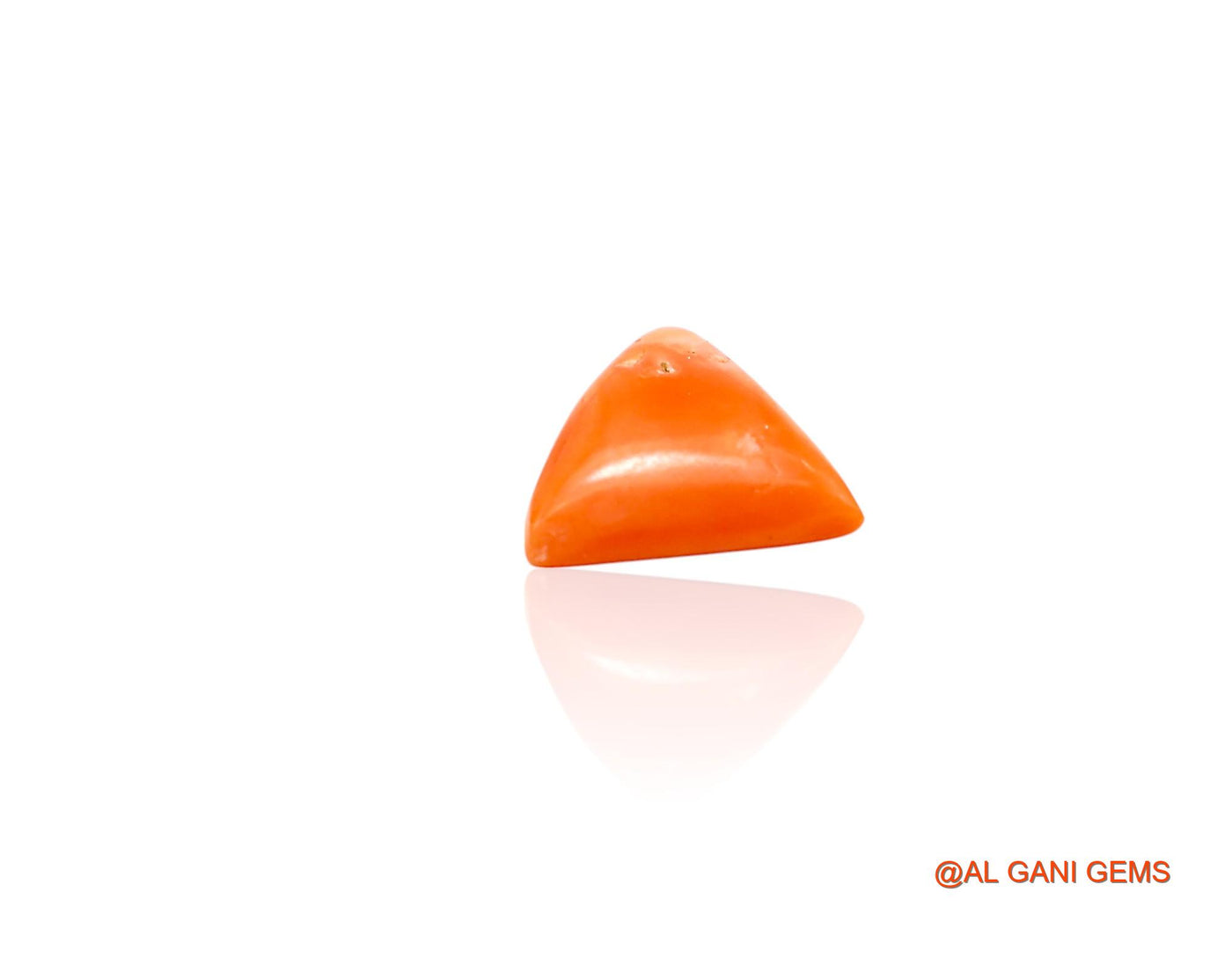 2.00 Cts Natural Taiwan Coral Trillion Cabochon Loose Gemstone For Jewelry 11x10x3 mm C-326