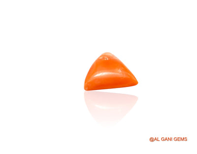 2.00 Cts Natural Taiwan Coral Trillion Cabochon Loose Gemstone For Jewelry 11x10x3 mm C-326