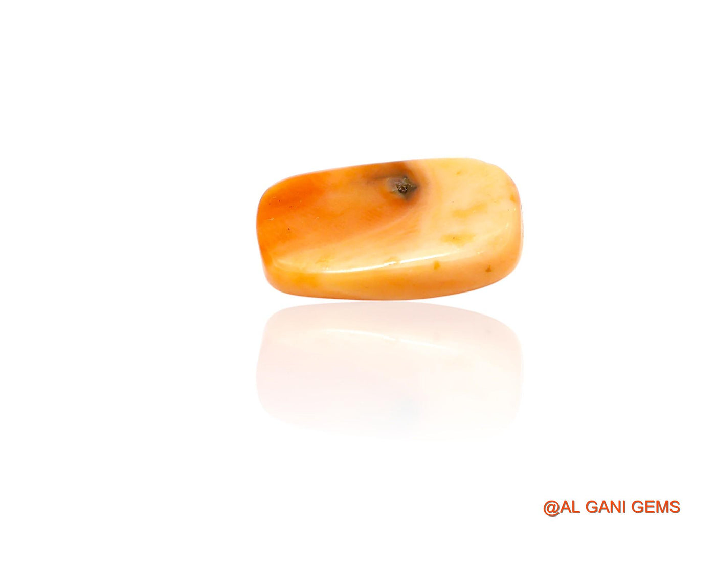 Natural Untreated Coral Loose Gemstone Oval Cabochon From Taiwan 5.00 Cts 15x9x4 mm C-343