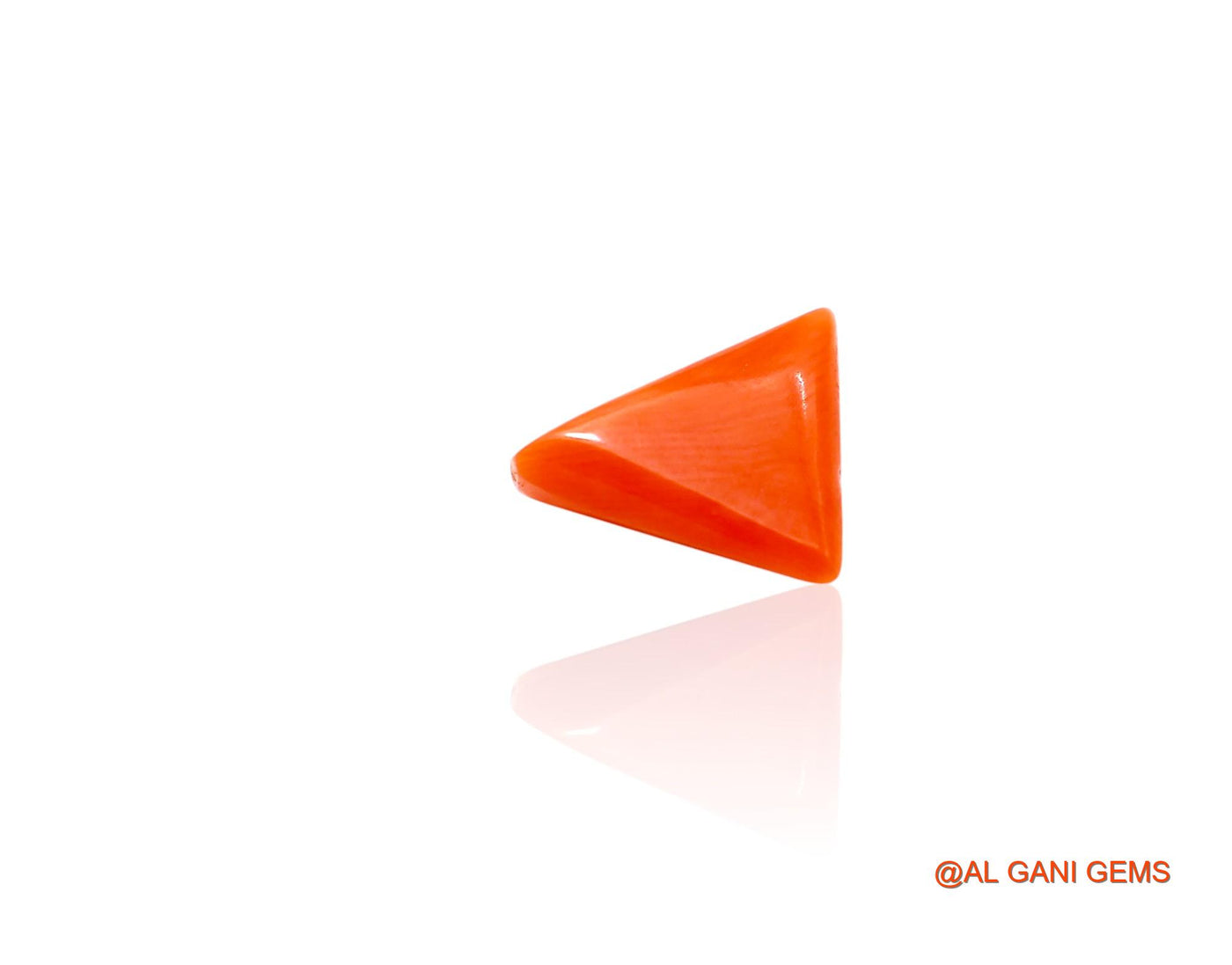 2.00 Cts Natural Italy Coral Loose Gemstone Trillion Cabochon 10x10x4 mm C-390