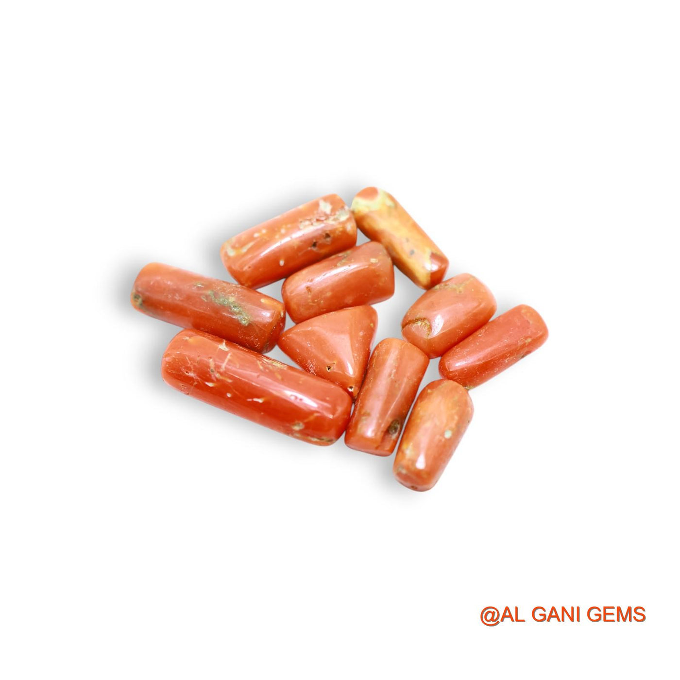21.00 Cts Natural Italy Coral Fancy Cabochon 10 Pcs Wholesale Lot Loose Gemstone For Jewelry 5X8X4 TO 6X16X5 MM C-403