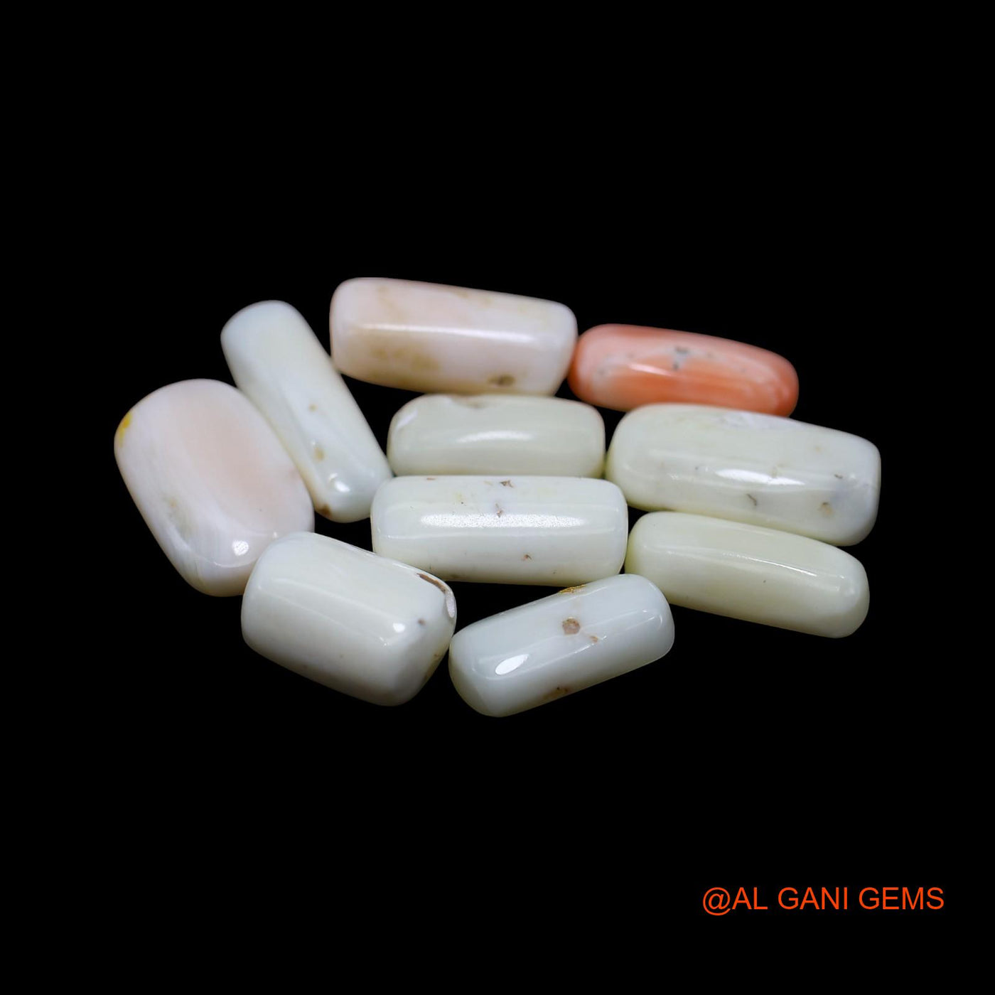 10 Pcs 40.00 Cts Natural Italy Coral Loose Gemstone Tube Cabochon Wholesale Lot 8X11X6 TO 7X16X4 MM C-409