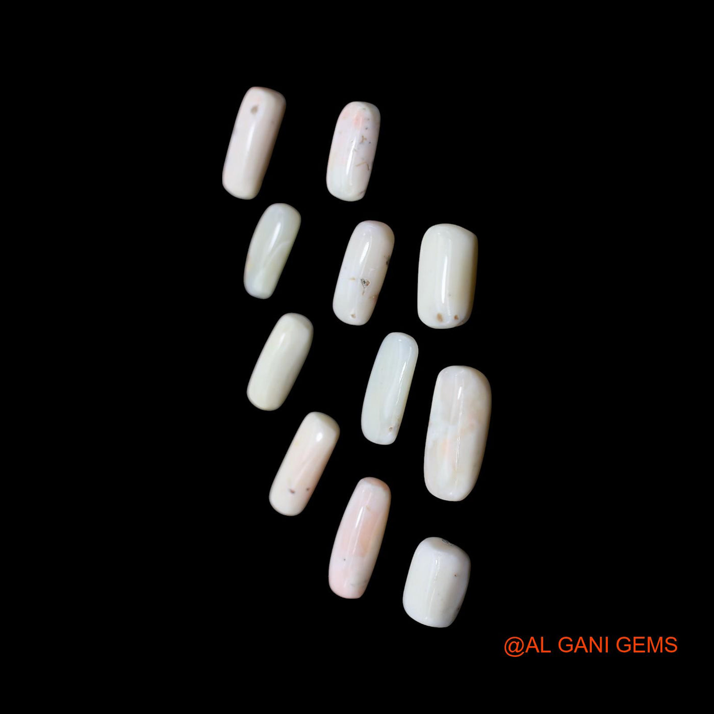 48.00 Cts Unheated Italy Coral Loose Gemstone Tube Cabochon Natural 11 Pcs Wholesale Lot 8X11X4 TO 8X17X5 MM C-411