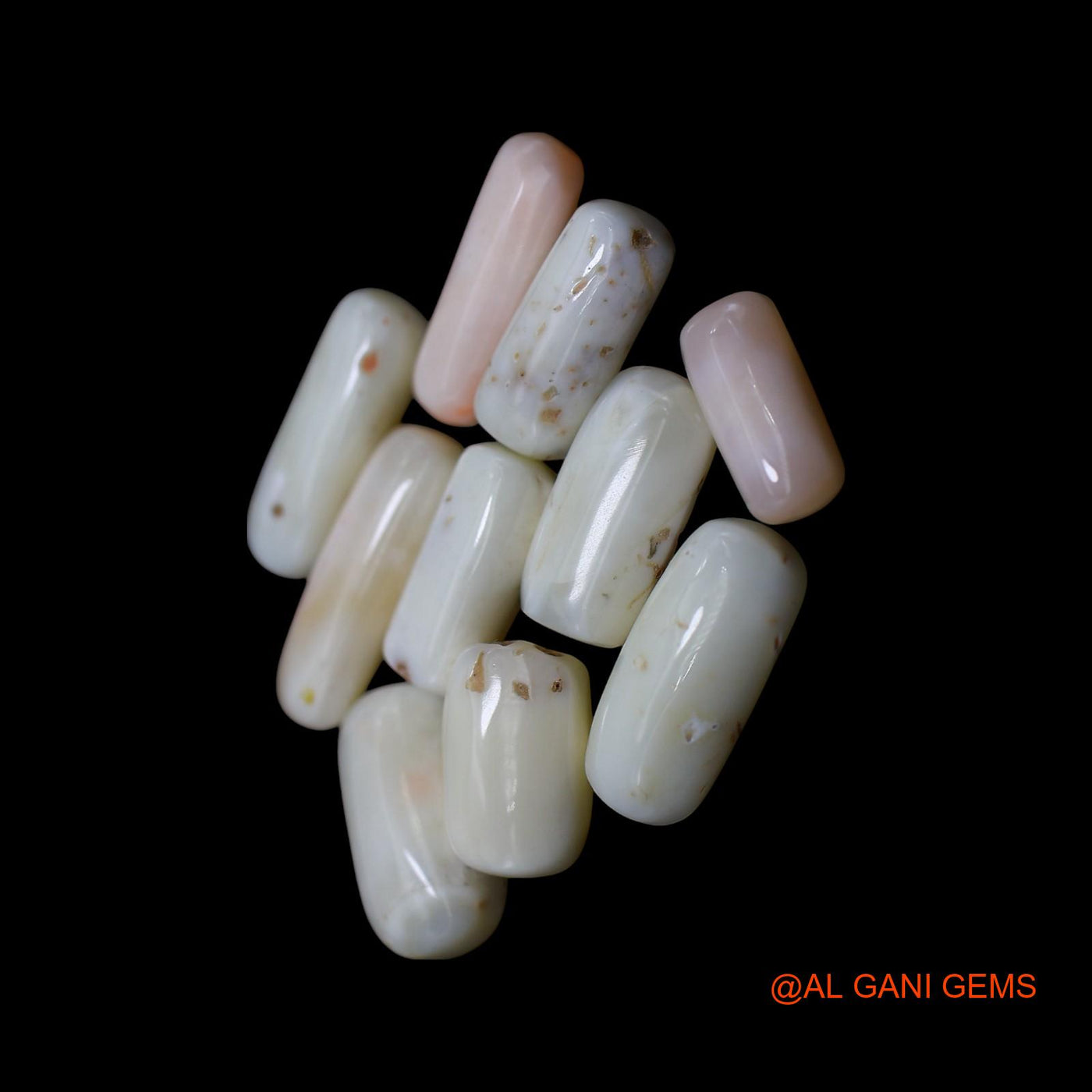 10 Pcs 40.00 Cts Natural Italy Coral Loose Gemstone Tube Cabochon Wholesale Lot 5X11X4 TO 5X17X4 MM C-412