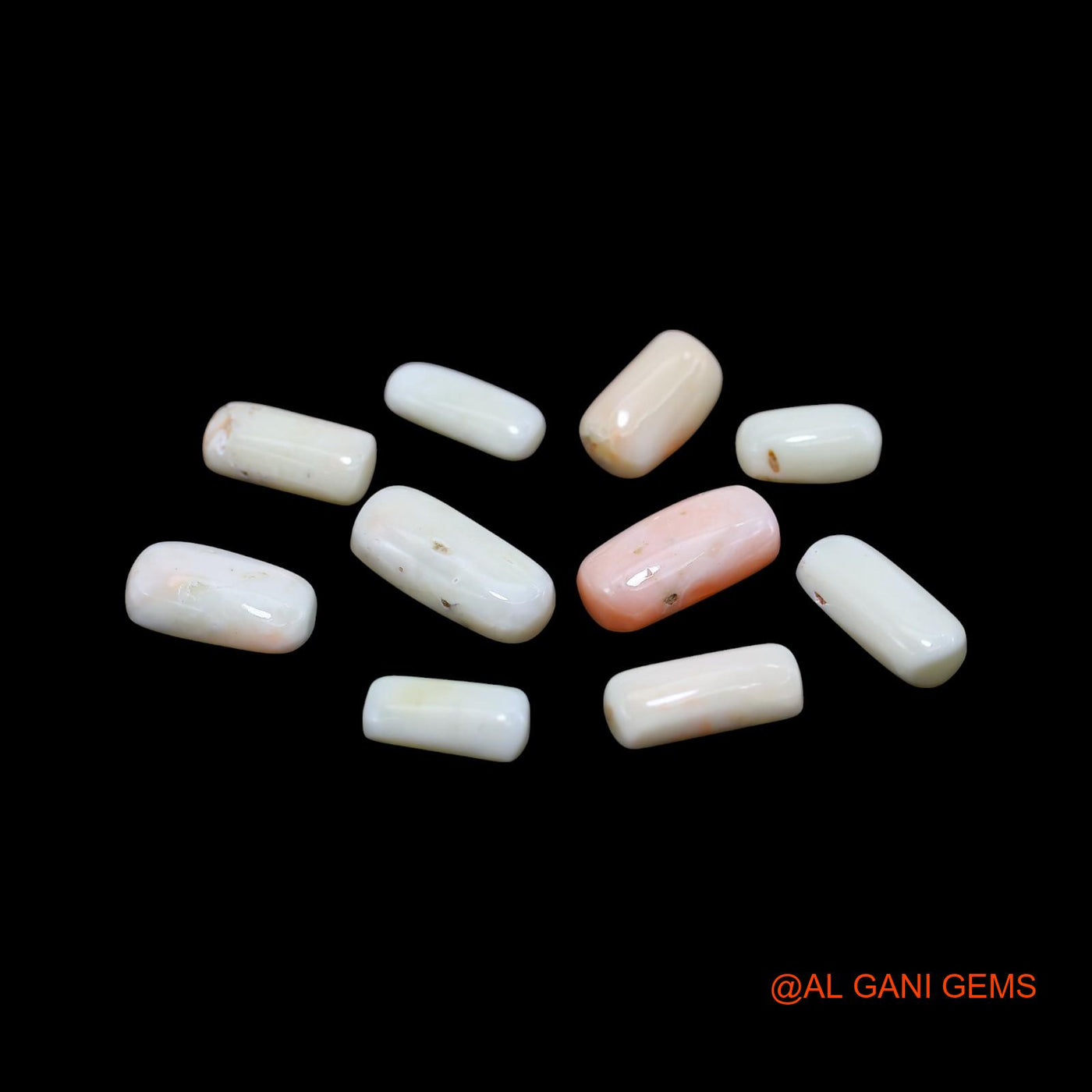 38.00 Cts Natural Italy Coral Tube Cabochon 10 Pcs Wholesale Lot Loose Gemstone For Jewelry 6X10X5 TO 7X16X4 MM C-414