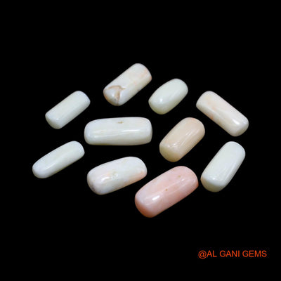 38.00 Cts Natural Italy Coral Tube Cabochon 10 Pcs Wholesale Lot Loose Gemstone For Jewelry 6X10X5 TO 7X16X4 MM C-414